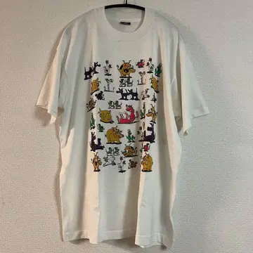 90's 빈티지 48 손 48 손 애니멀 티셔츠
