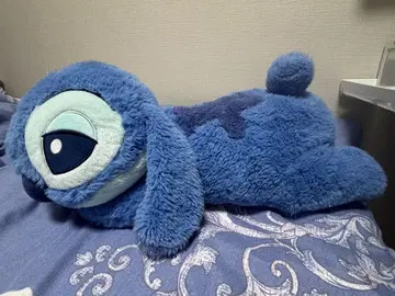 디즈니 스토어 한정판 스티치 데이 스티치 봉제 인형 라메 누워 있는