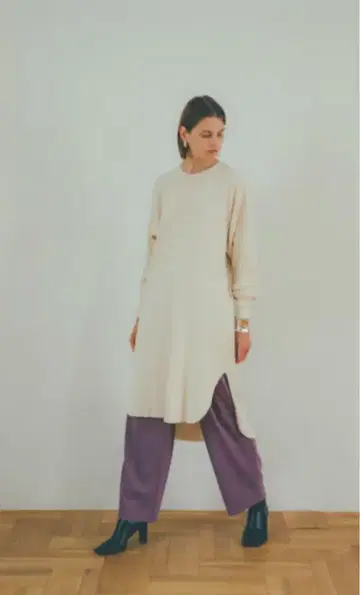 CLANE 클라네 헤비 리브 롱 탑