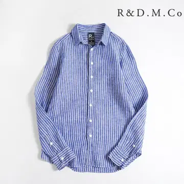 301y*새상품급 올드 맨즈 테일러 R&D.M.Co 린넨 스트라이프 셔츠