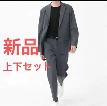 새상품 GU 워셔블 테일러드 자켓 테이퍼드 트라우저 수트