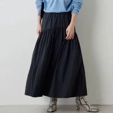 Whim Gazette 윔 가젯 빈티지 타프타 스커트 블랙