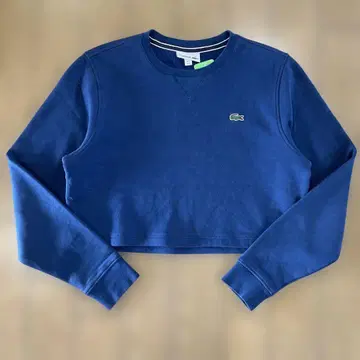 LACOSTE SPORT 크롭 기장 맨투맨 구제 의류 파랑 S 사이즈