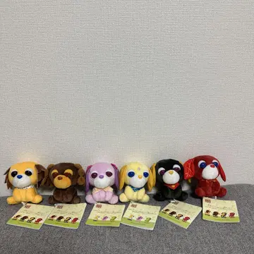 차 개 마스코트 봉제 인형 세트