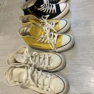 컨버스 올스타 24cm 스니커즈 세트 (블랙, 옐로우 컬러, 화이트)
