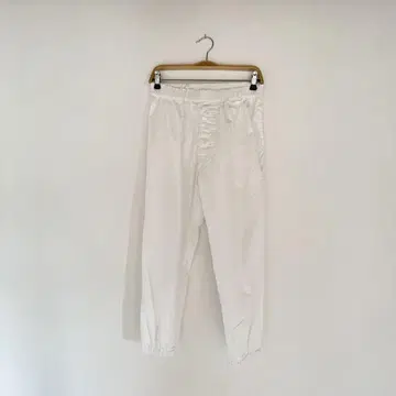 마스노우 디자인 화이트 팬츠 허리밴딩