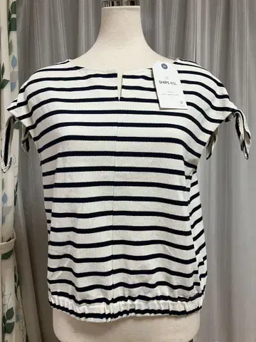 새상품 SHIPS any 슬리브리스 티셔츠 ONE SIZE 보더 F
