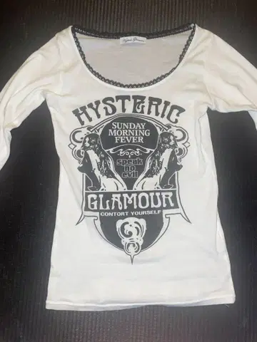 Hysteric Glamour 긴팔 티셔츠 화이트