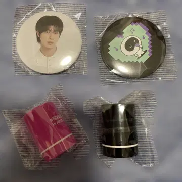 JIN runseokjin 핀 배지, 스탬프 총 4개 세트 캡슐 토이