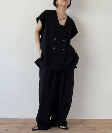 wee9s 매니쉬 베스트 셋업 블랙