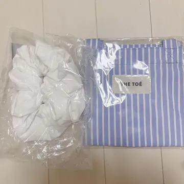 THE TOE ( thetoe ) 스트라이프 에코백 스크런치