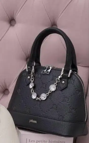 pium 비쥬 모노그램 미니 백 블랙
