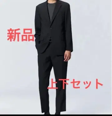 지유 워셔블 테일러드 자켓 테이퍼드 트라우저 셋업
