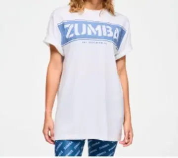 ZUMBA 화이트 로고 티셔츠