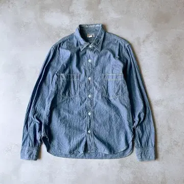ATLAST&CO. 샴브레이 셔츠 코튼 블루 아틀라스트 워크