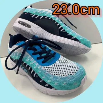 23.0cm 새상품 여성 신발 초경량 와이드 에어 스포티 스니커즈 색스
