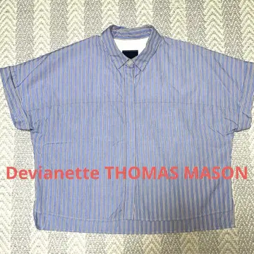 Devianette THOMAS MASON 스트라이프 반팔 셔츠