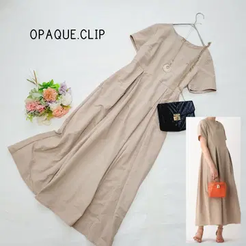 새상품급 OPAQUE.CLIP*타스란웨더 핏 앤 플레어 원피스