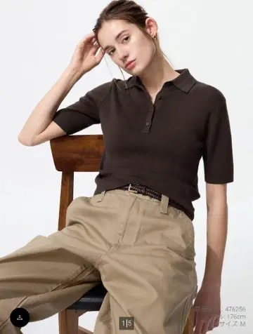 유니클로 폴로 스웨터 반팔 UNIQLO