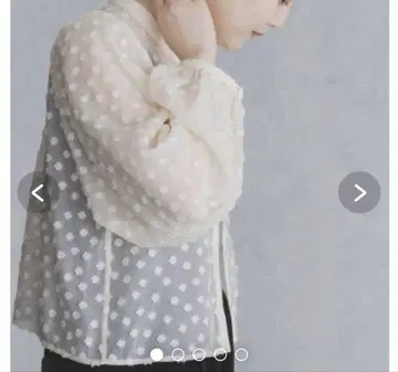 IENA Mi*Trefle 시어 개더 블라우스 롱 슬리브