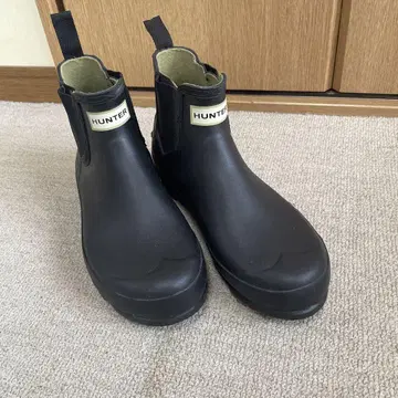 HUNTER 블랙 레인부츠 25.5cm