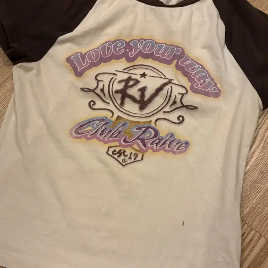 RAIVE ♥ Crown Raive Graphic T-shirt / 追跡付 Crown Raive Graphic T-shirt VW5ME601_3color - 레이브