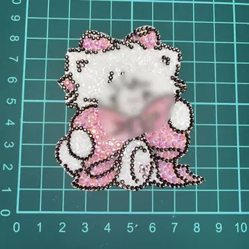 부채 데코 부품 고양이