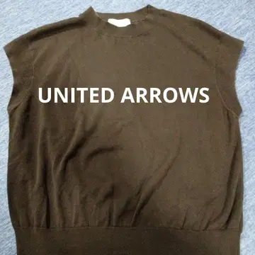 UNITED ARROWS 프렌치 슬리브 썸머 니트 브라운 프리