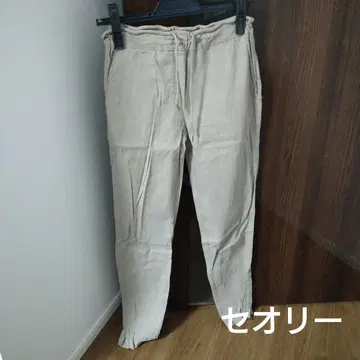 띠어리 크런치 팬츠 린넨 crunch