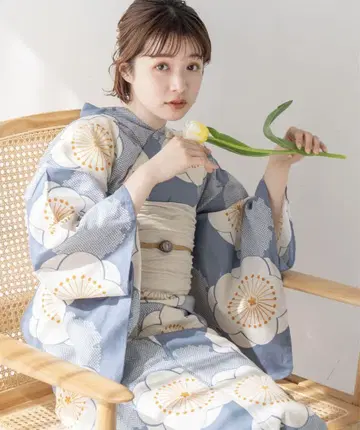 미사용 새상품 유카타관 그레이스 S 사이즈 블루 그레이 유카타만