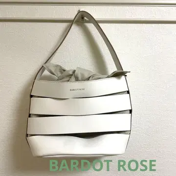 BARDOT ROSE 바르톨로 로제 스트라이프 숄더백 화이트