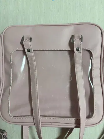핑크 투명 숄더백