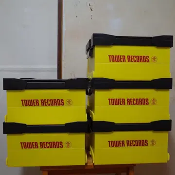 TOWER RECORDS 타워 레코드 CD 컨테이너 노랑 5개 세트