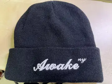 Awake ny 블랙 니트 모자 비니