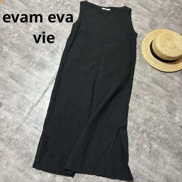 evam eva vie 린넨 슬리브리스 원피스 보트넥