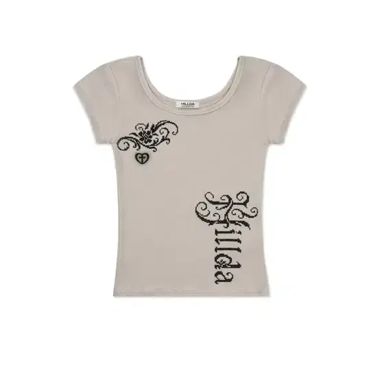 【HILLDA】 Lust Slim Tee Beige Hilda) Lust Slim Tee [Beige] #힐다,#Hillda,#반팔,#베이지반팔