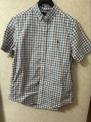 Ralph Lauren 체크 무늬 반팔 셔츠 XL