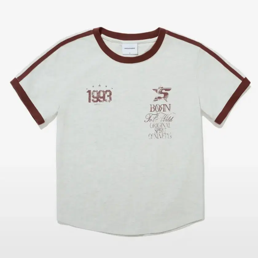 Tシャツ・カットソー 1993STUDIO LETTERING RINGER CROP T-SHIRT 4FK1098 1993STUDIO LETTERING RINGER CROP T-SHIRT 4FK1098 (1993studio