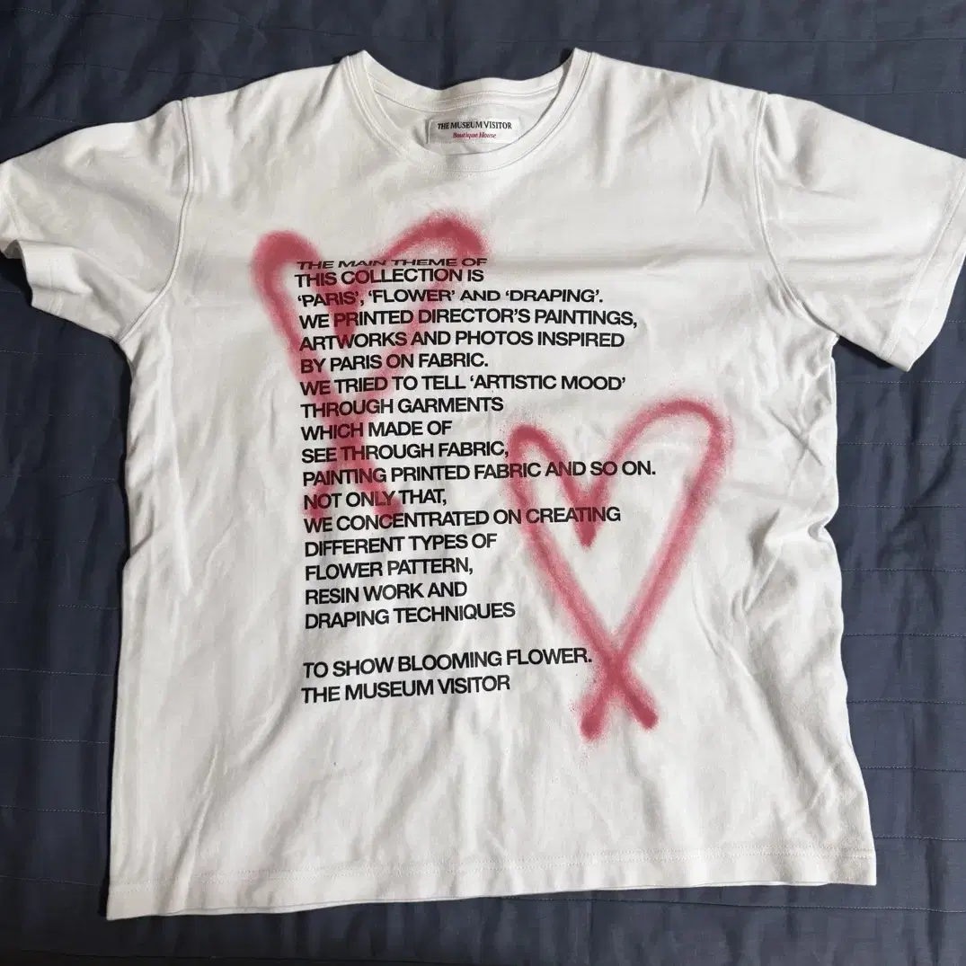 THE MUSEUM VISITOR★人気★HEART PRINTED ART JERSEY T-SHIRTS THE MUSEUM VISITOR☆人気☆HEART PRINTED ART JERSEY T-SHIRTS
