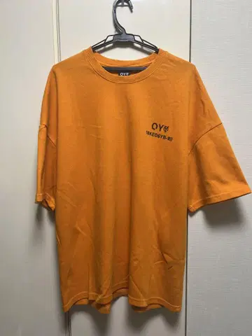 OY 오렌지 티셔츠 프론트 로고 백 그래픽