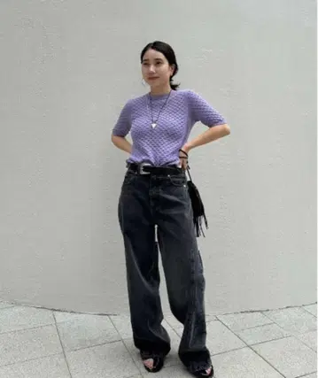 아메리빈티지 퍼프 페이스트리 니트 티셔츠