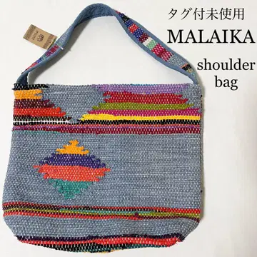 택 포함 미사용품 MALAIKA 마라이카 치마요 숄더백 러그 퀼트