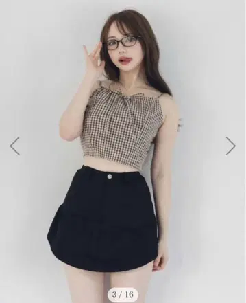 andmary 하트 포인트 미니 스커트