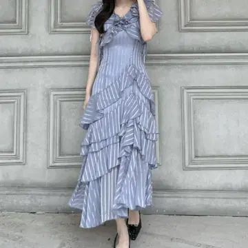 dazzlin 다즐린 바리에 풀루이드 원피스 블루 M 오늘 발송