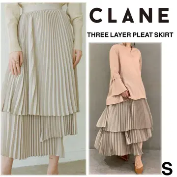 새상품급 CLANE 클라네 THREE LAYER PLEAT SKIRT