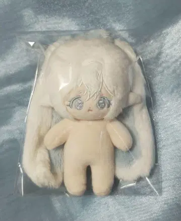 무속성 봉제 인형 무봉제 10cm 본체 뼈 포함 화이트 옷 갈아입기