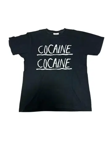 AZS TOKYO 티셔츠 COCAINE 양면 프린트 M 사이즈 블랙