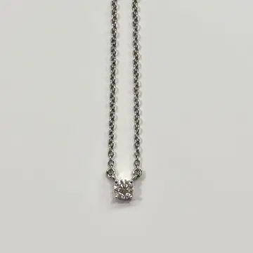 0.3ct 모이사나이트 4개의 손톱 솔리테어 목걸이 실버 925