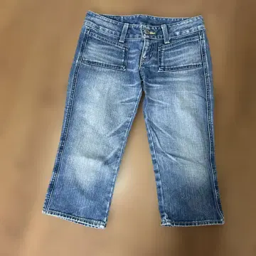 마우지 라이트 블루 데님 27 하프 길이