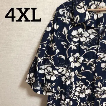 The Hawaiian Original 알로하 셔츠 네이비 4XL